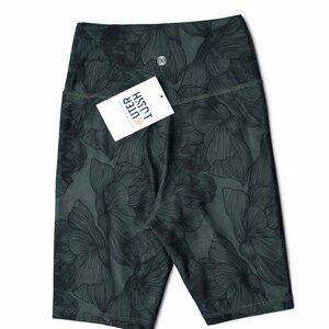 Balance Collection Women’s Athletic Shorts – Dark Green Floral Print